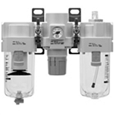 SMC  AC20-AC60-B 系列 空气组合元件:空气过滤器+减压阀+油雾器